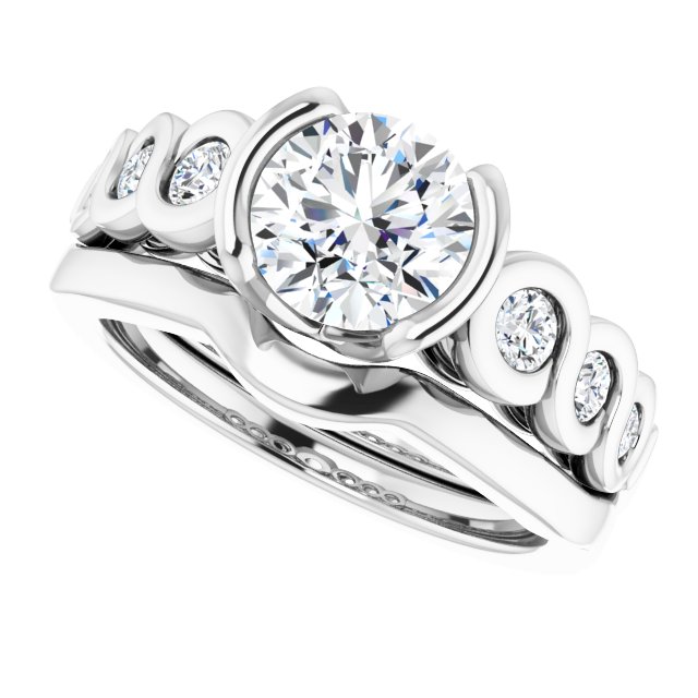 1.54 Round Lab-Grown GH/VS2+ Infinity Sidestone Engagement Ring in PLAT | AllComponents_View5 1.54 Round Lab-Grown GH/VS2+ Infinity Sidestone Engagement Ring in PLAT | AllComponents_View5