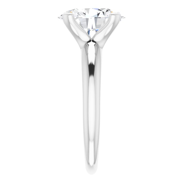 4.20 carat Oval Moissanite DEF/VVS Suspended Solitaire Engagement Ring in 14KW | ViewE 4.20 carat Oval Moissanite DEF/VVS Suspended Solitaire Engagement Ring in 14KW | ViewE