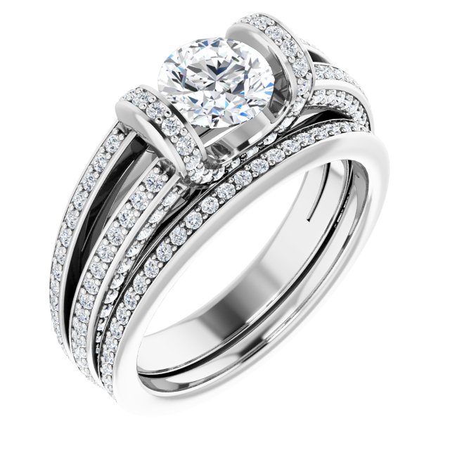 1.57 Tcw Round Lab-Grown GH/VS2+ Suspended Halo Engagement Ring in 14KW | AllComponents_ViewA 1.57 Tcw Round Lab-Grown GH/VS2+ Suspended Halo Engagement Ring in 14KW | AllComponents_ViewA