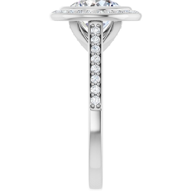 2.43 Tcw Round Lab-Grown GH/VS2+ Modern Halo Engagement Ring in 14KW | ViewE 2.43 Tcw Round Lab-Grown GH/VS2+ Modern Halo Engagement Ring in 14KW | ViewE