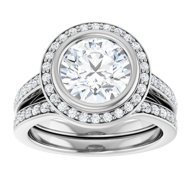 2.43 Tcw Round Lab-Grown GH/VS2+ Modern Halo Engagement Ring in 14KW | AllComponents_ViewS 2.43 Tcw Round Lab-Grown GH/VS2+ Modern Halo Engagement Ring in 14KW | AllComponents_ViewS