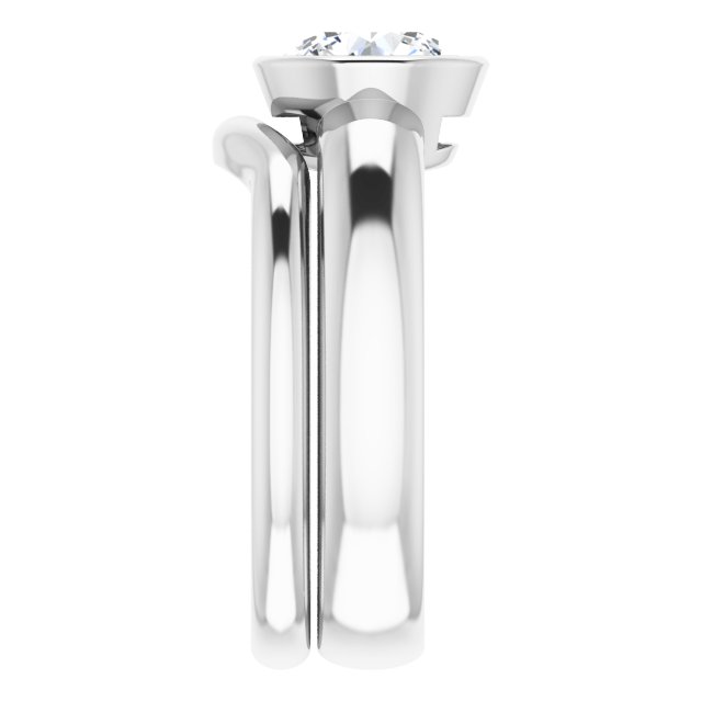 1.50 carat Round Lab-Grown GH/VS2+ Modern Solitaire Engagement Ring in PLAT | AllComponents_ViewE 1.50 carat Round Lab-Grown GH/VS2+ Modern Solitaire Engagement Ring in PLAT | AllComponents_ViewE