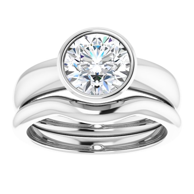 1.50 carat Round Lab-Grown GH/VS2+ Modern Solitaire Engagement Ring in PLAT | AllComponents_ViewS 1.50 carat Round Lab-Grown GH/VS2+ Modern Solitaire Engagement Ring in PLAT | AllComponents_ViewS