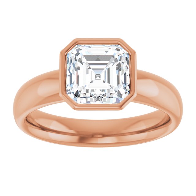 2.00 carat Asscher Diamond EF/VS1+ Modern Solitaire Engagement Ring in 14KR | ViewS 2.00 carat Asscher Diamond EF/VS1+ Modern Solitaire Engagement Ring in 14KR | ViewS