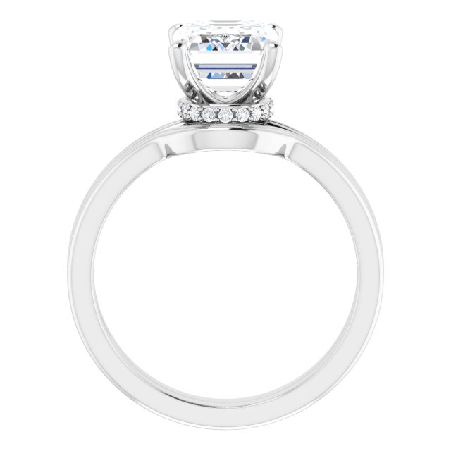 2.61 Tcw Emerald Lab-Grown GH/VS2+ Modern Hidden Halo Engagement Ring in 14KW | AllComponents_ViewB_4 2.61 Tcw Emerald Lab-Grown GH/VS2+ Modern Hidden Halo Engagement Ring in 14KW | AllComponents_ViewB_4