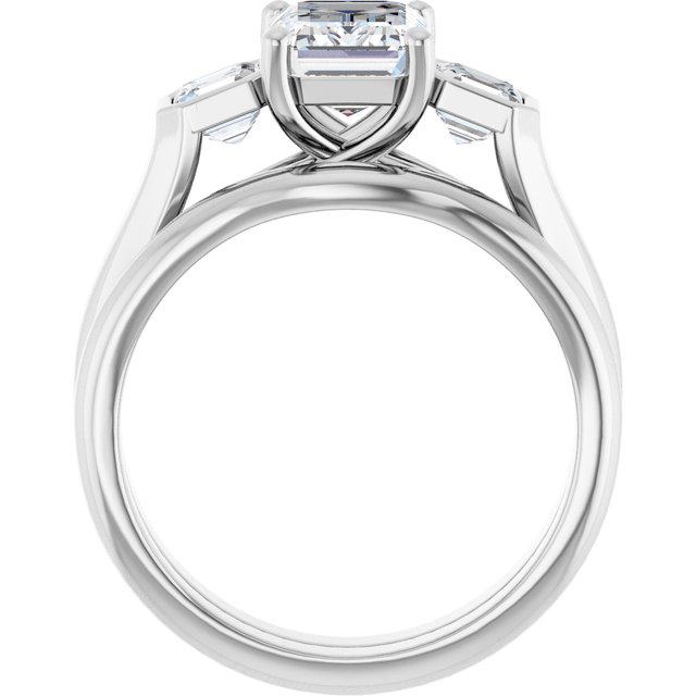 2.41 tcw Emerald Lab-Grown GH/VS2+ Trellis Three Stone Engagement Ring in 14KW | AllComponents_ViewB_4