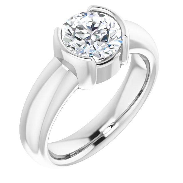 1.50 carat Round Lab-Grown GH/VS2+ Classic Solitaire Engagement Ring in 14KW | ViewA 1.50 carat Round Lab-Grown GH/VS2+ Classic Solitaire Engagement Ring in 14KW | ViewA