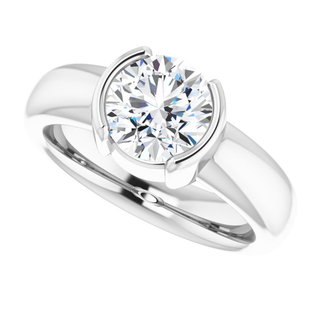 1.50 carat Round Lab-Grown GH/VS2+ Classic Solitaire Engagement Ring in 14KW | View5 1.50 carat Round Lab-Grown GH/VS2+ Classic Solitaire Engagement Ring in 14KW | View5