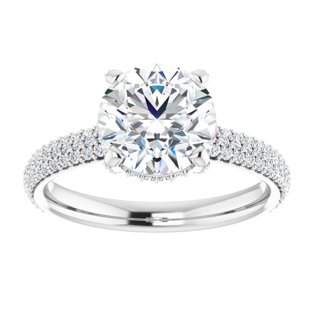 2.72 Tcw Round Lab-Grown GH/VS2+ Modern Hidden Halo Engagement Ring in PLAT | ViewS 2.72 Tcw Round Lab-Grown GH/VS2+ Modern Hidden Halo Engagement Ring in PLAT | ViewS