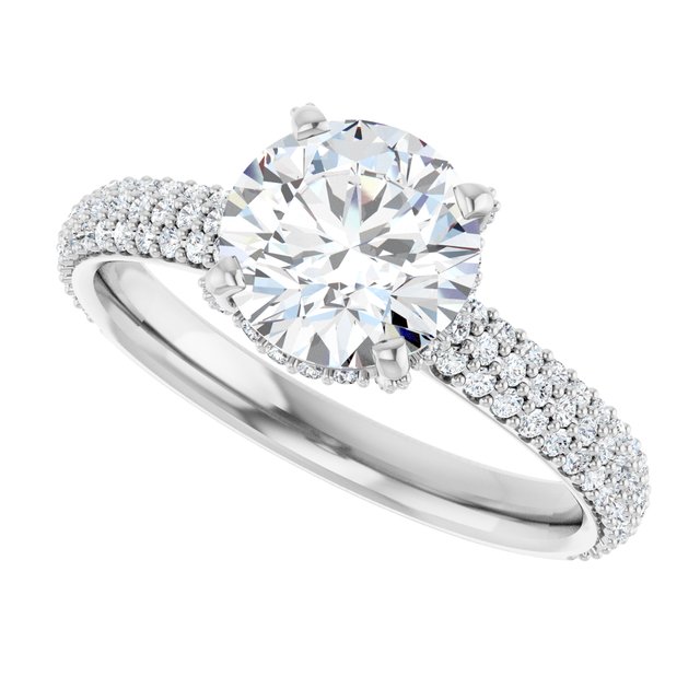 2.02 Tcw Round Lab-Grown D/VVS2+ Modern Hidden Halo Engagement Ring in 14KW | View5 2.02 Tcw Round Lab-Grown D/VVS2+ Modern Hidden Halo Engagement Ring in 14KW | View5