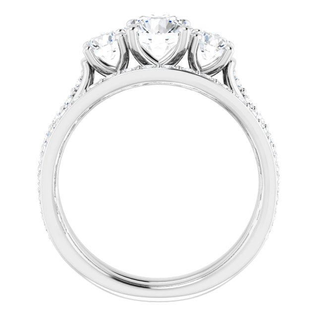 1.53 tcw Round Lab-Grown GH/VS2+ Trellis Three Stone Engagement Ring in PLAT | AllComponents_ViewB_4 1.53 tcw Round Lab-Grown GH/VS2+ Trellis Three Stone Engagement Ring in PLAT | AllComponents_ViewB_4