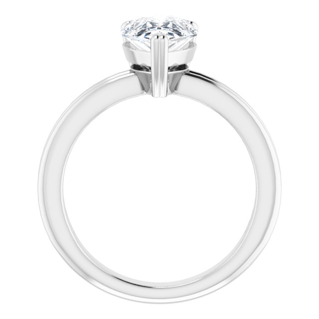 2.10 carat Pear Moissanite DEF/VVS Modern Solitaire Engagement Ring in 14KW | ViewB_4 2.10 carat Pear Moissanite DEF/VVS Modern Solitaire Engagement Ring in 14KW | ViewB_4