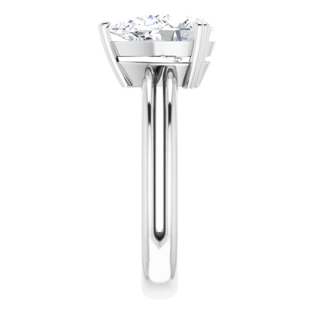 2.10 carat Pear Moissanite DEF/VVS Modern Solitaire Engagement Ring in 14KW | ViewE 2.10 carat Pear Moissanite DEF/VVS Modern Solitaire Engagement Ring in 14KW | ViewE