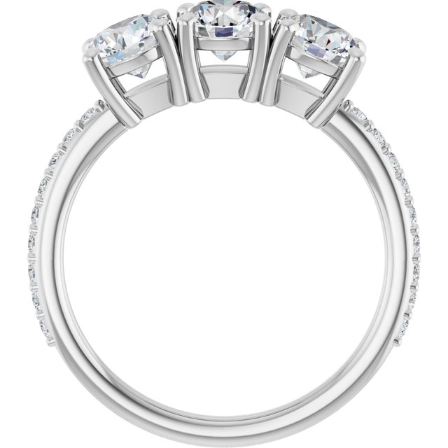 1.68 tcw Round Lab-Grown GH/VS2+ Classic Three Stone Engagement Ring in PLAT | ViewB_4