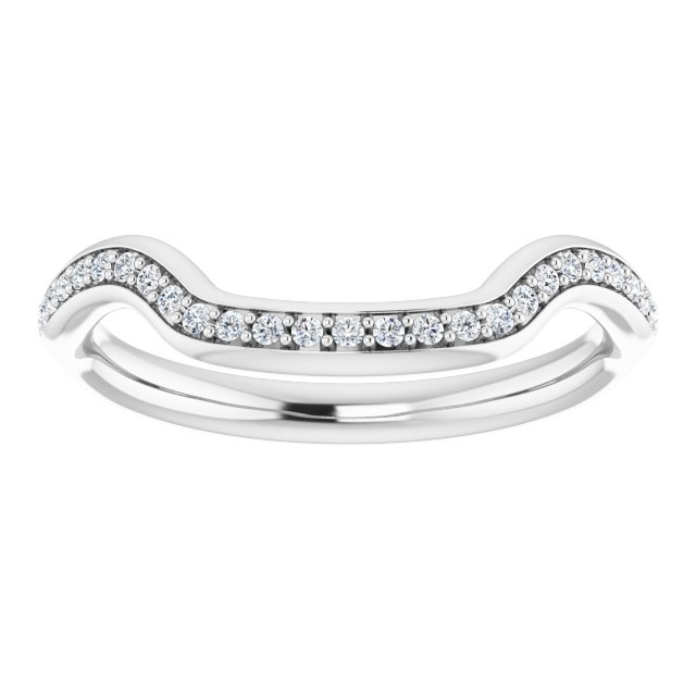 0.14 tcw Round Moissanite DEF/VVS Matching Band in 18KW | ViewS 0.14 tcw Round Moissanite DEF/VVS Matching Band in 18KW | ViewS