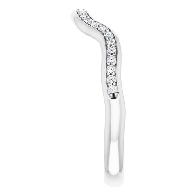 0.14 tcw Round Moissanite DEF/VVS Matching Band in 18KW | ViewE 0.14 tcw Round Moissanite DEF/VVS Matching Band in 18KW | ViewE