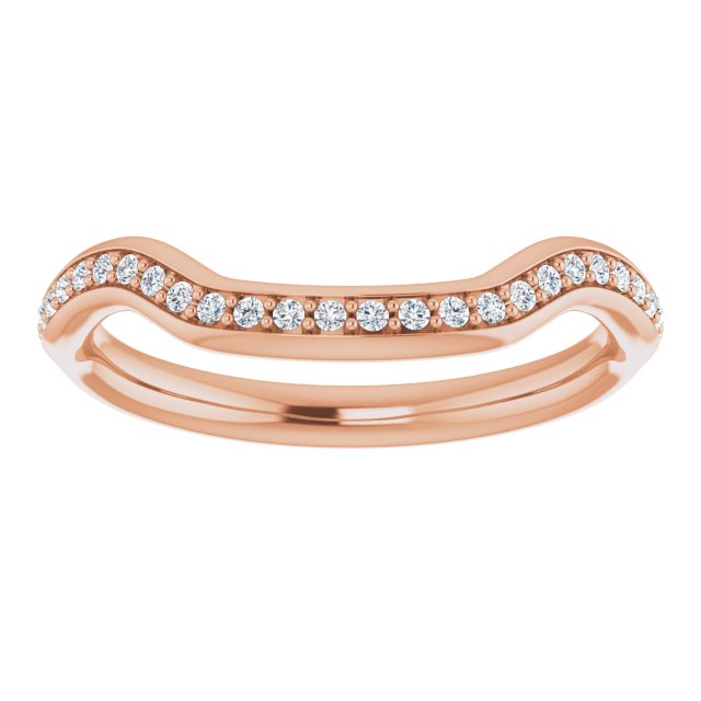 0.13 tcw Round Moissanite DEF/VVS Matching Band in 18KR | ViewS 0.13 tcw Round Moissanite DEF/VVS Matching Band in 18KR | ViewS