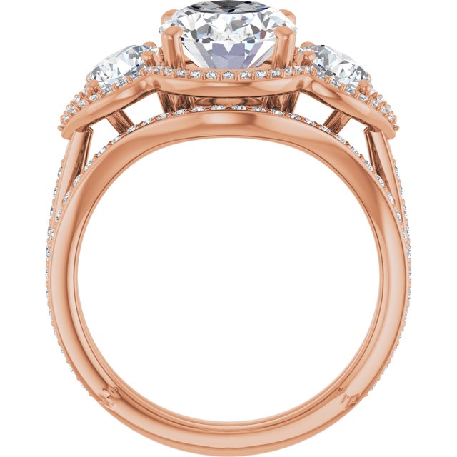 4.23 tcw Oval Lab-Grown D/VVS2+ Halo Three Stone Engagement Ring in 14KR | AllComponents_ViewB_4 4.23 tcw Oval Lab-Grown D/VVS2+ Halo Three Stone Engagement Ring in 14KR | AllComponents_ViewB_4