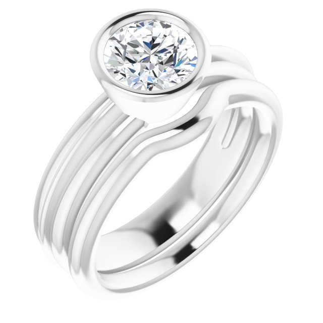 1.00 carat Round Diamond GH/VS2+ Classic Solitaire Engagement Ring in 14KW | AllComponents_ViewA 1.00 carat Round Diamond GH/VS2+ Classic Solitaire Engagement Ring in 14KW | AllComponents_ViewA