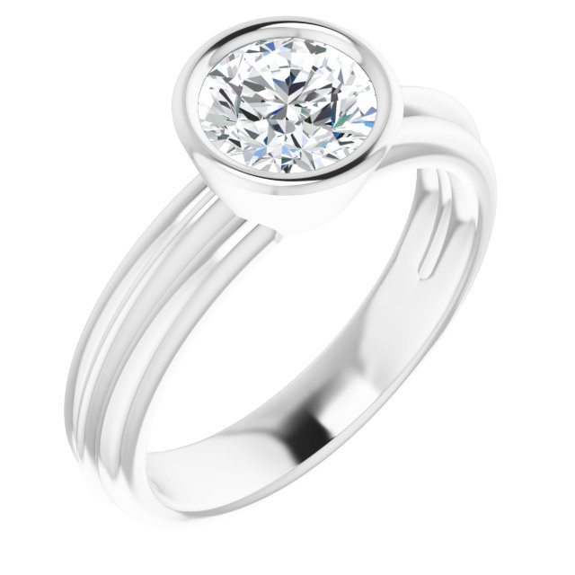 1.00 carat Round Diamond GH/VS2+ Classic Solitaire Engagement Ring in 14KW | ViewA 1.00 carat Round Diamond GH/VS2+ Classic Solitaire Engagement Ring in 14KW | ViewA