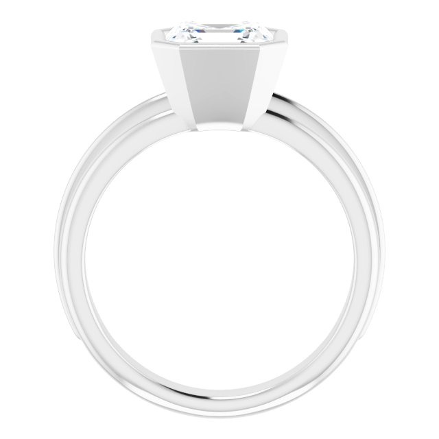 2.00 carat Asscher Moissanite DEF/VVS Classic Solitaire Engagement Ring in 14KW | ViewB_4 2.00 carat Asscher Moissanite DEF/VVS Classic Solitaire Engagement Ring in 14KW | ViewB_4