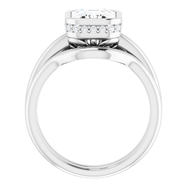 2.71 Tcw Emerald Lab-Grown GH/VS2+ Modern Hidden Halo Engagement Ring in 14KW | AllComponents_ViewB_4