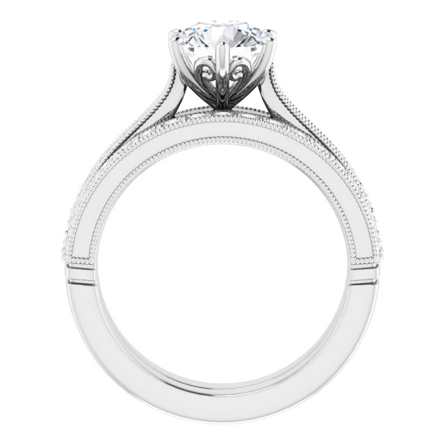 1.55 Round Lab-Grown GH/VS2+ Milgrain Vintage Engagement Ring in PLAT | AllComponents_ViewB_4