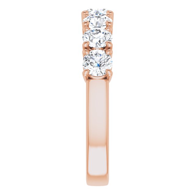 Seven Stone 1.71 Round Moissanite DEF/VVS Anniversary Ring in 14KR | ViewE Seven Stone 1.71 Round Moissanite DEF/VVS Anniversary Ring in 14KR | ViewE