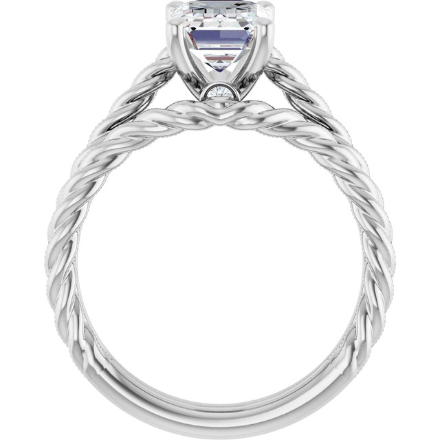 1.79 carat Emerald Lab-Grown GH/VS2+ Twisted Solitaire Engagement Ring in 14KW | AllComponents_ViewB_4 1.79 carat Emerald Lab-Grown GH/VS2+ Twisted Solitaire Engagement Ring in 14KW | AllComponents_ViewB_4