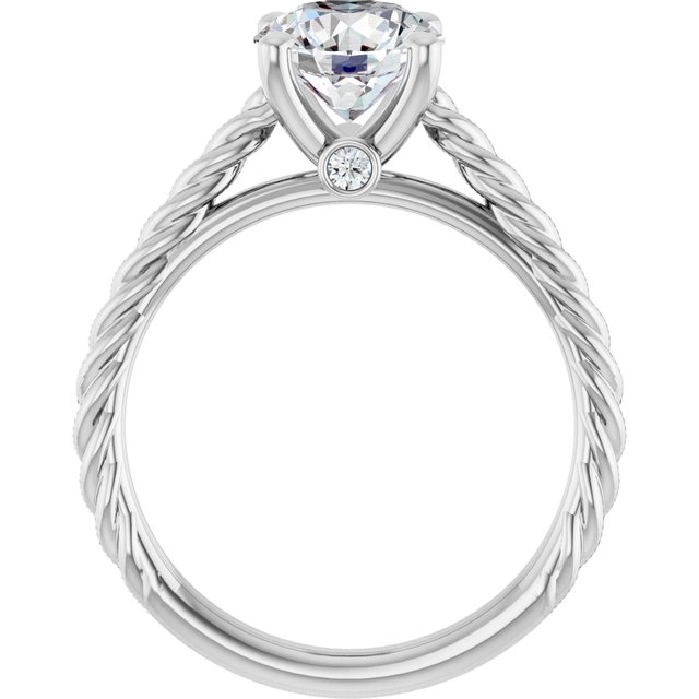 1.54 carat Round Lab-Grown GH/VS2+ Twisted Solitaire Engagement Ring in PLAT | ViewB_4
