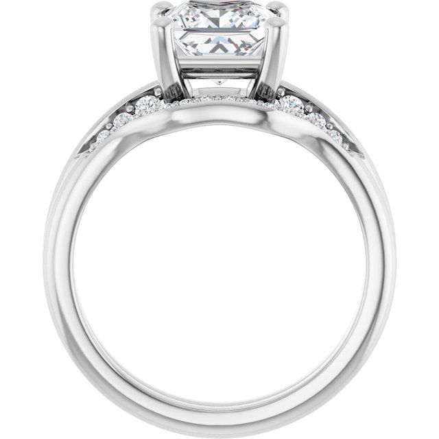 1.86 Square Lab-Grown GH/VS2+ Modern Sidestone Engagement Ring in 18KW | AllComponents_ViewB_4 1.86 Square Lab-Grown GH/VS2+ Modern Sidestone Engagement Ring in 18KW | AllComponents_ViewB_4