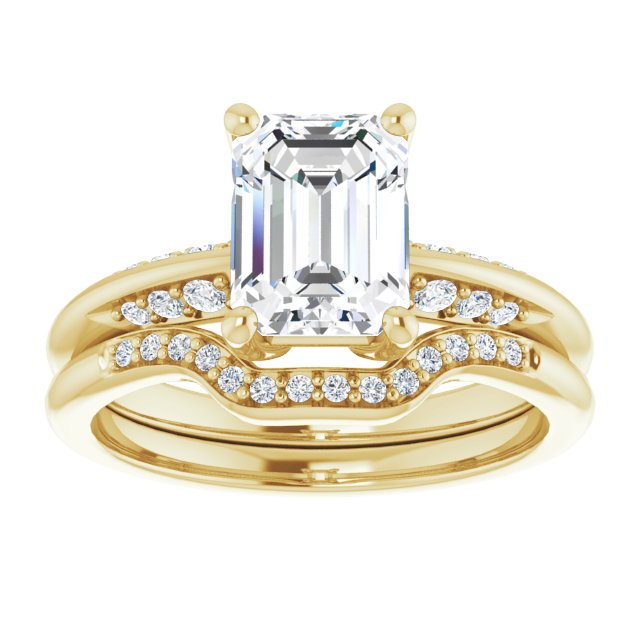 1.90 Emerald Lab-Grown GH/VS2+ Modern Sidestone Engagement Ring in 18KY | AllComponents_ViewS 1.90 Emerald Lab-Grown GH/VS2+ Modern Sidestone Engagement Ring in 18KY | AllComponents_ViewS