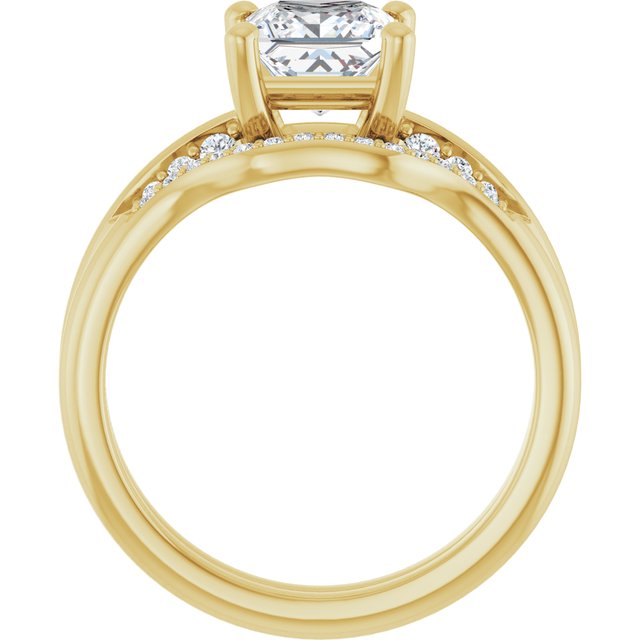 1.45 Square Lab-Grown GH/VS2+ Modern Sidestone Engagement Ring in 18KY | AllComponents_ViewB_4 1.45 Square Lab-Grown GH/VS2+ Modern Sidestone Engagement Ring in 18KY | AllComponents_ViewB_4