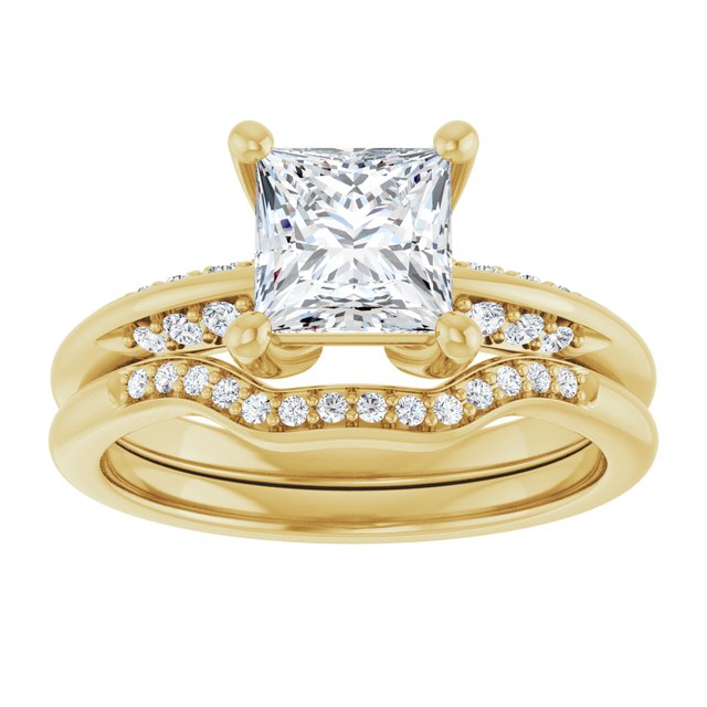 1.45 Square Lab-Grown GH/VS2+ Modern Sidestone Engagement Ring in 18KY | AllComponents_ViewS 1.45 Square Lab-Grown GH/VS2+ Modern Sidestone Engagement Ring in 18KY | AllComponents_ViewS