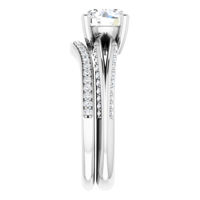 1.43 Round Lab-Grown GH/VS2+ Modern Sidestone Engagement Ring in PLAT | AllComponents_ViewE 1.43 Round Lab-Grown GH/VS2+ Modern Sidestone Engagement Ring in PLAT | AllComponents_ViewE