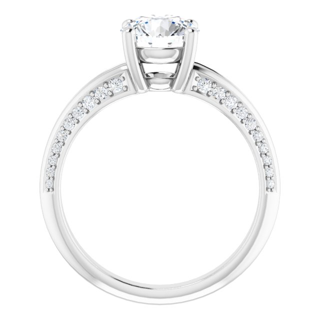 1.43 Round Lab-Grown GH/VS2+ Modern Sidestone Engagement Ring in PLAT | ViewB_4 1.43 Round Lab-Grown GH/VS2+ Modern Sidestone Engagement Ring in PLAT | ViewB_4