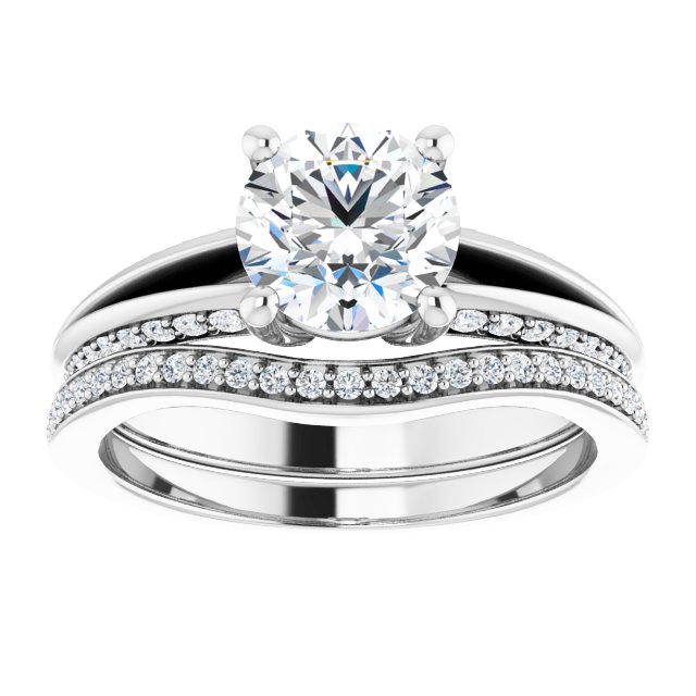 1.43 Round Lab-Grown GH/VS2+ Modern Sidestone Engagement Ring in PLAT | AllComponents_ViewS 1.43 Round Lab-Grown GH/VS2+ Modern Sidestone Engagement Ring in PLAT | AllComponents_ViewS