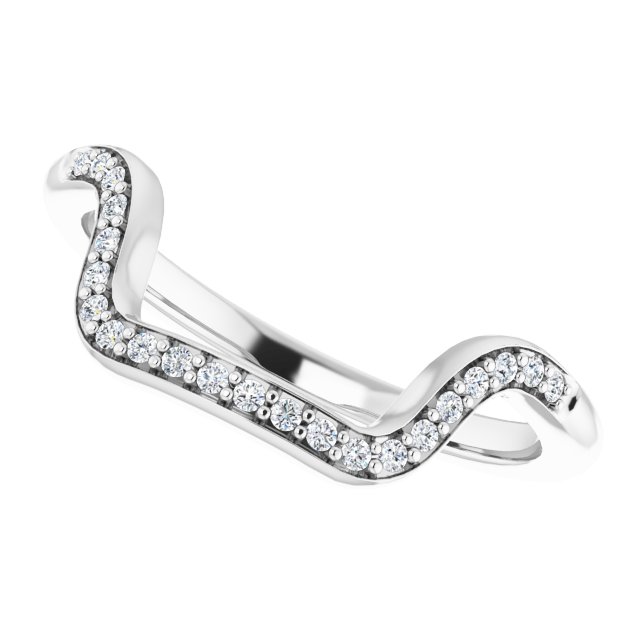 0.11 tcw Round Diamond GH/VS2+ Matching Band in 14KW | View5 0.11 tcw Round Diamond GH/VS2+ Matching Band in 14KW | View5