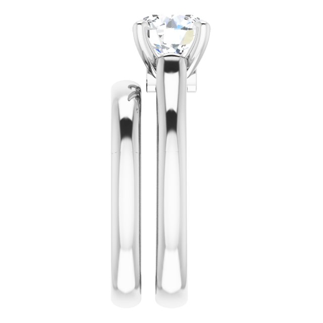 1.54 carat Round Lab-Grown GH/VS2+ Modern Solitaire Engagement Ring in 14KW | AllComponents_ViewE 1.54 carat Round Lab-Grown GH/VS2+ Modern Solitaire Engagement Ring in 14KW | AllComponents_ViewE
