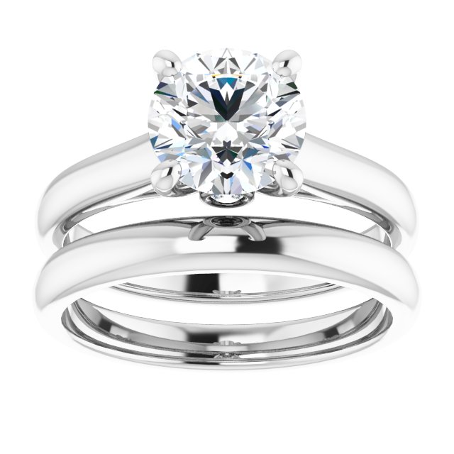 1.54 carat Round Lab-Grown GH/VS2+ Modern Solitaire Engagement Ring in 14KW | AllComponents_ViewS 1.54 carat Round Lab-Grown GH/VS2+ Modern Solitaire Engagement Ring in 14KW | AllComponents_ViewS