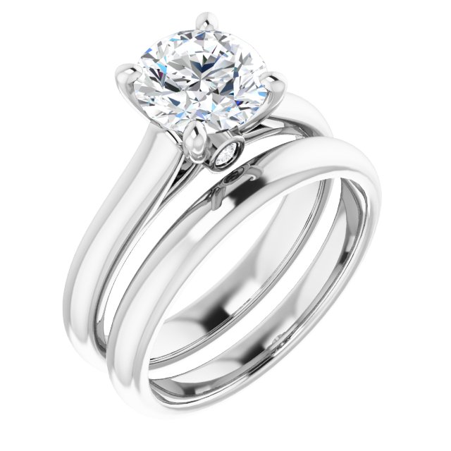 1.54 carat Round Lab-Grown GH/VS2+ Modern Solitaire Engagement Ring in 14KW | AllComponents_ViewA 1.54 carat Round Lab-Grown GH/VS2+ Modern Solitaire Engagement Ring in 14KW | AllComponents_ViewA