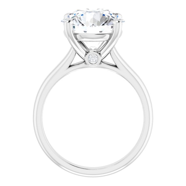 4.79 carat Round Moissanite DEF/VVS Modern Solitaire Engagement Ring in 14KW | ViewB_4