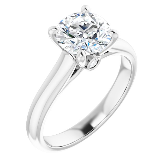 1.54 carat Round Lab-Grown GH/VS2+ Modern Solitaire Engagement Ring in 14KW | ViewA 1.54 carat Round Lab-Grown GH/VS2+ Modern Solitaire Engagement Ring in 14KW | ViewA