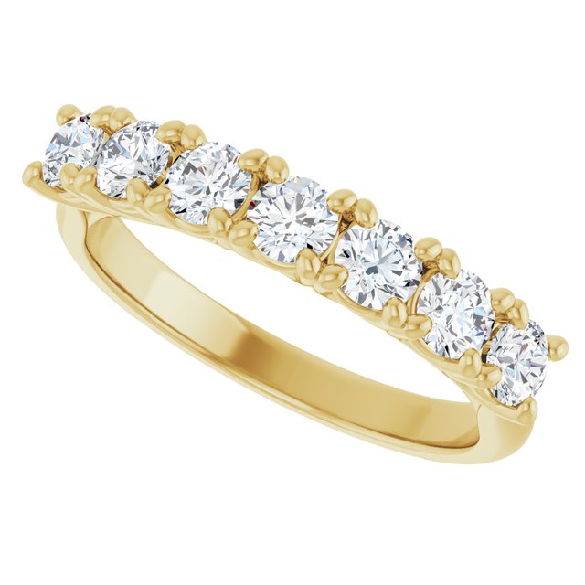 Seven Stone 0.84 Round Diamond EF/VS1+ Anniversary Ring in 14KY | View5 Seven Stone 0.84 Round Diamond EF/VS1+ Anniversary Ring in 14KY | View5