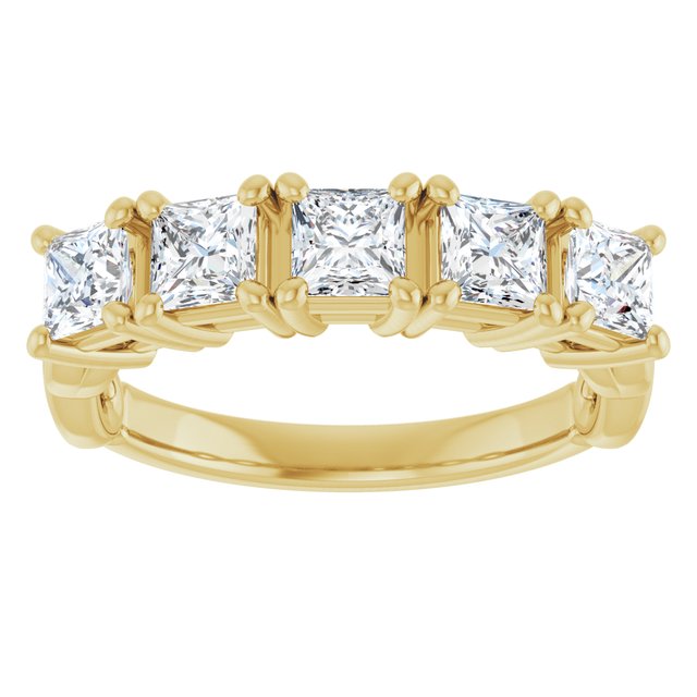 Classic 1.35 Square Diamond D/VVS2+ Anniversary Ring in 14KY | ViewS Classic 1.35 Square Diamond D/VVS2+ Anniversary Ring in 14KY | ViewS