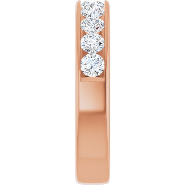 Classic 1.00 Round Moissanite DEF/VVS Anniversary Ring in 14KR | ViewE Classic 1.00 Round Moissanite DEF/VVS Anniversary Ring in 14KR | ViewE