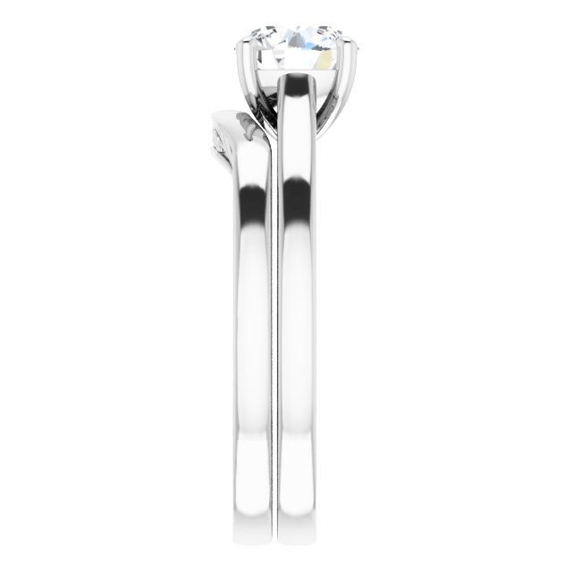 1.00 carat Round Diamond GH/VS2+ Vintage Solitaire Engagement Ring in 14KW | AllComponents_ViewE 1.00 carat Round Diamond GH/VS2+ Vintage Solitaire Engagement Ring in 14KW | AllComponents_ViewE