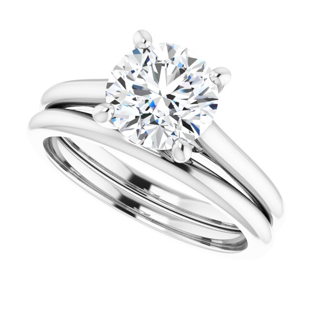 1.50 carat Round Lab-Grown GH/VS2+ Infinity Solitaire Engagement Ring in PLAT | AllComponents_View5 1.50 carat Round Lab-Grown GH/VS2+ Infinity Solitaire Engagement Ring in PLAT | AllComponents_View5