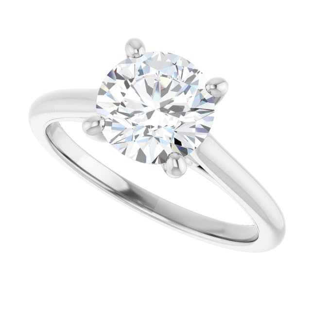 1.50 carat Round Lab-Grown GH/VS2+ Infinity Solitaire Engagement Ring in PLAT | View5 1.50 carat Round Lab-Grown GH/VS2+ Infinity Solitaire Engagement Ring in PLAT | View5