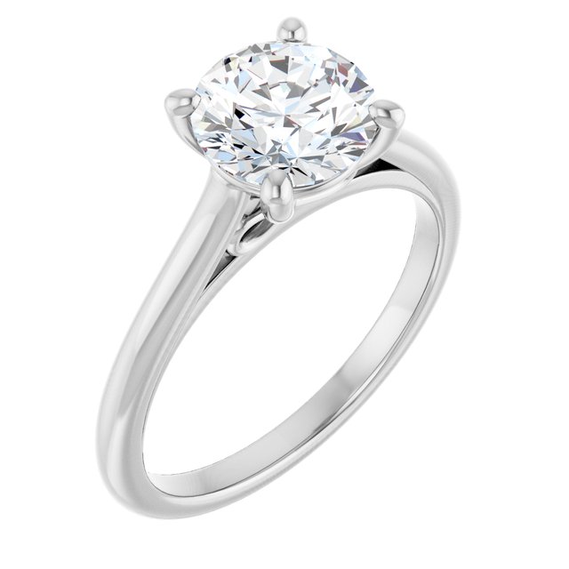 1.50 carat Round Lab-Grown GH/VS2+ Infinity Solitaire Engagement Ring in PLAT | ViewA 1.50 carat Round Lab-Grown GH/VS2+ Infinity Solitaire Engagement Ring in PLAT | ViewA